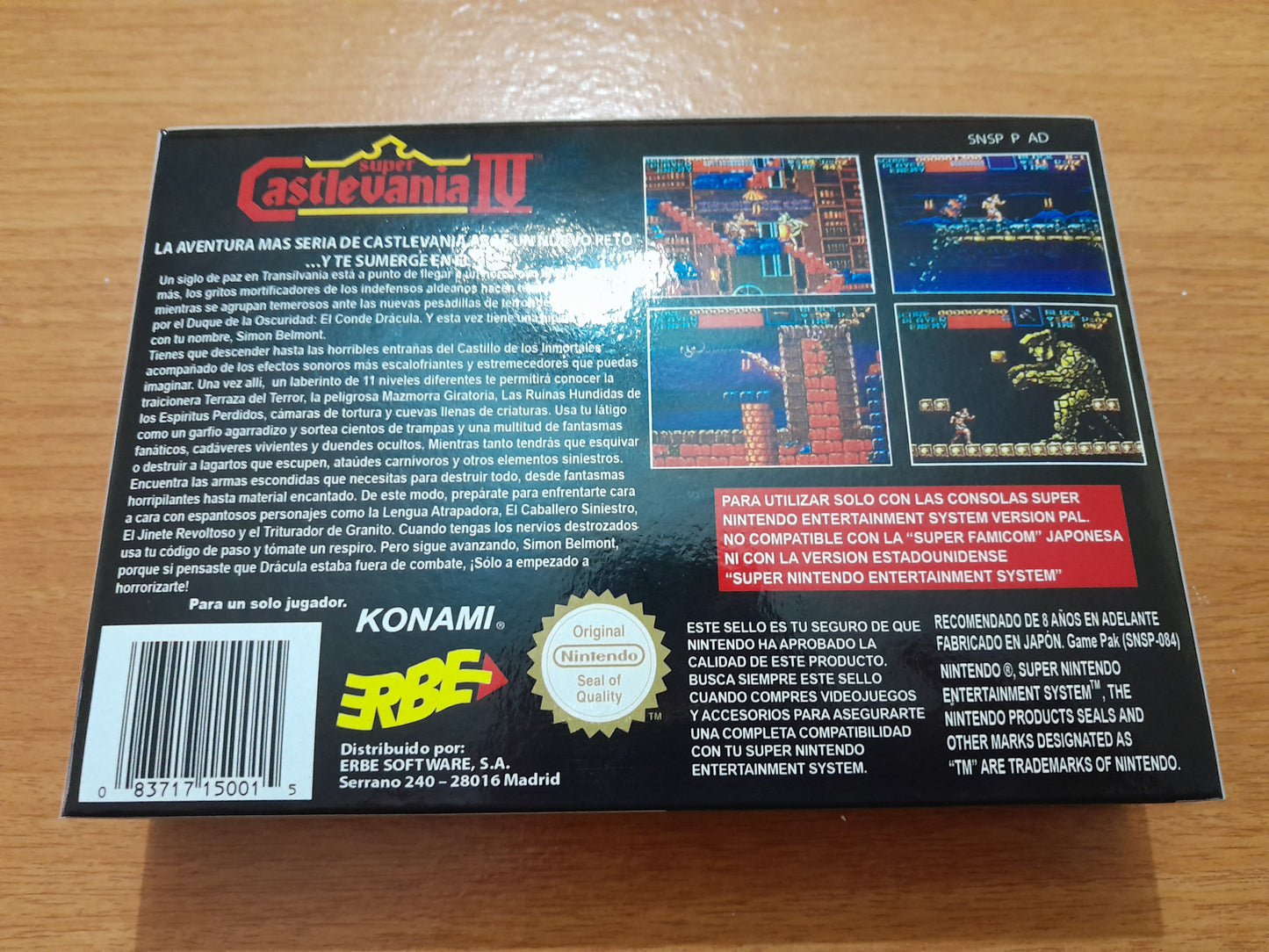 Super Castlevania IV PAL Super Nintendo - Snes - Super Famicom