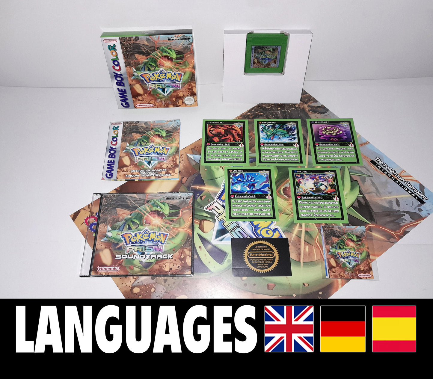 Pokémon Prism Game Boy Color English, German or Spanish- Game Boy Advance