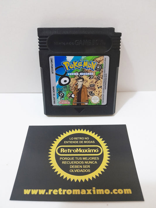 Pokémon Unown Message Nintendo GameBoy, Game Boy Color y Game Boy Advance