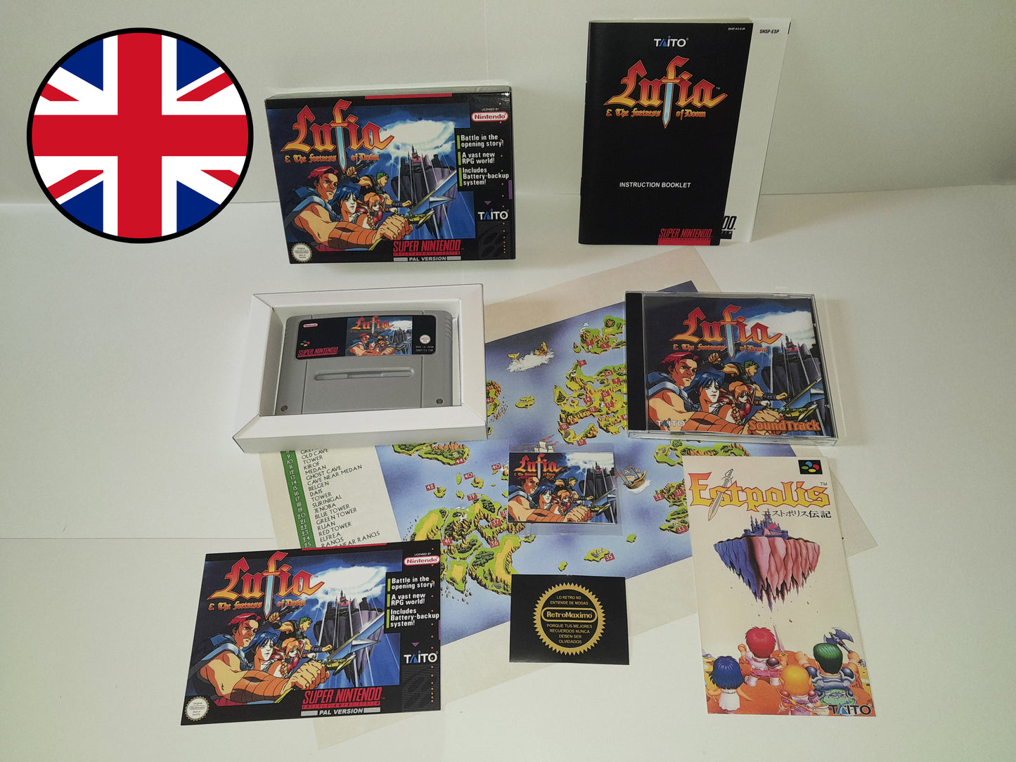 Lufia & the Fortress of Doom Pal English or Spanish (Region Free) - Super Nintendo - RPG Snes