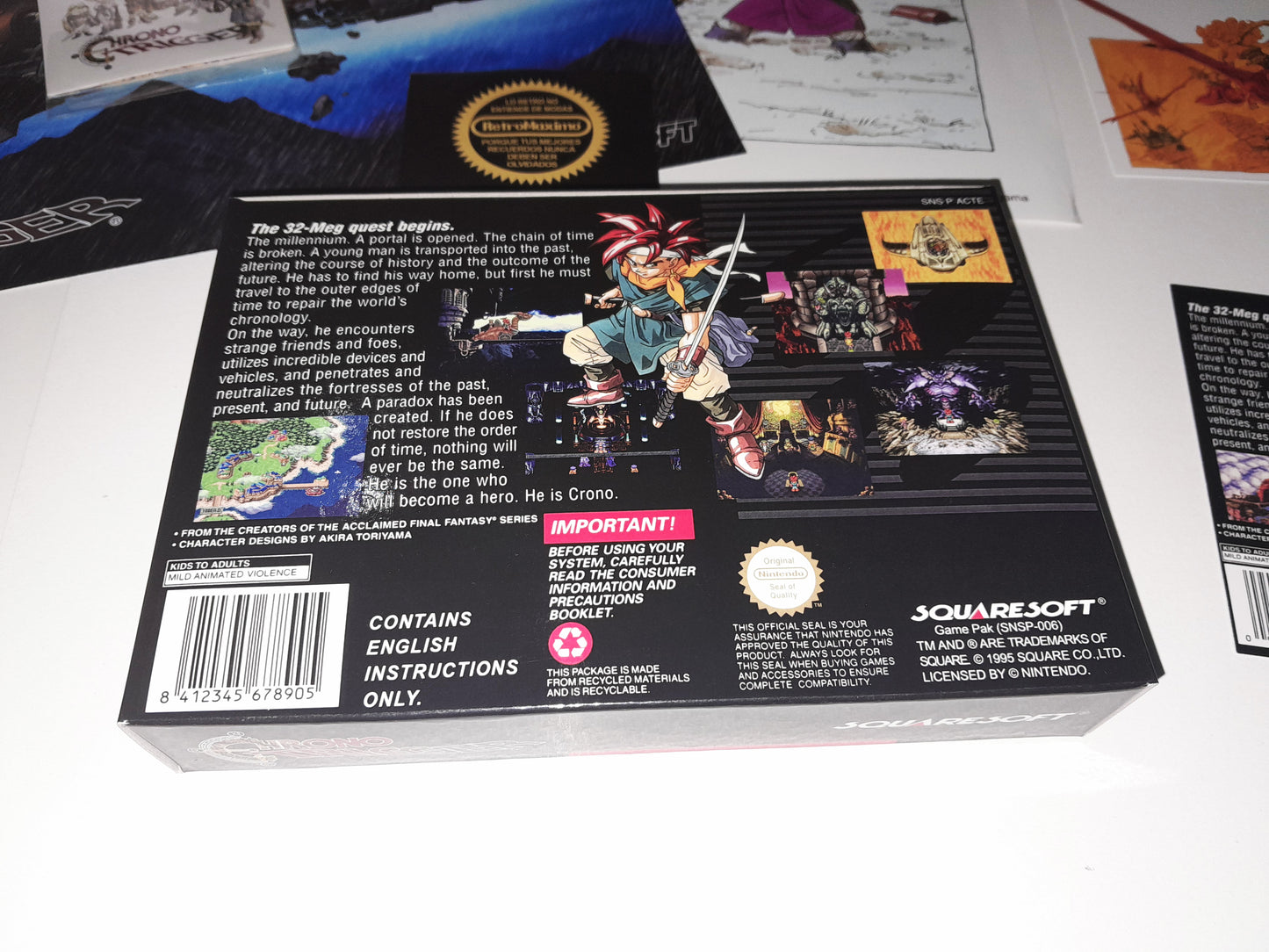 Chrono Trigger PAL ENGLISH (Region Free) - Super Nintendo - Snes RPG
