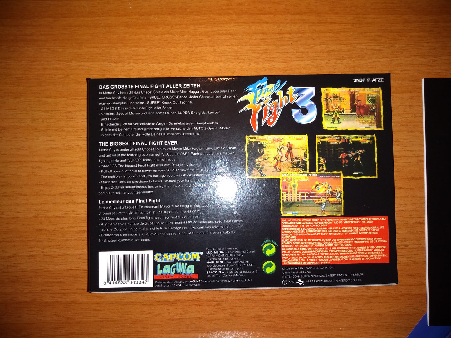 Final Fight 3 PAL - Super Nintendo - Snes