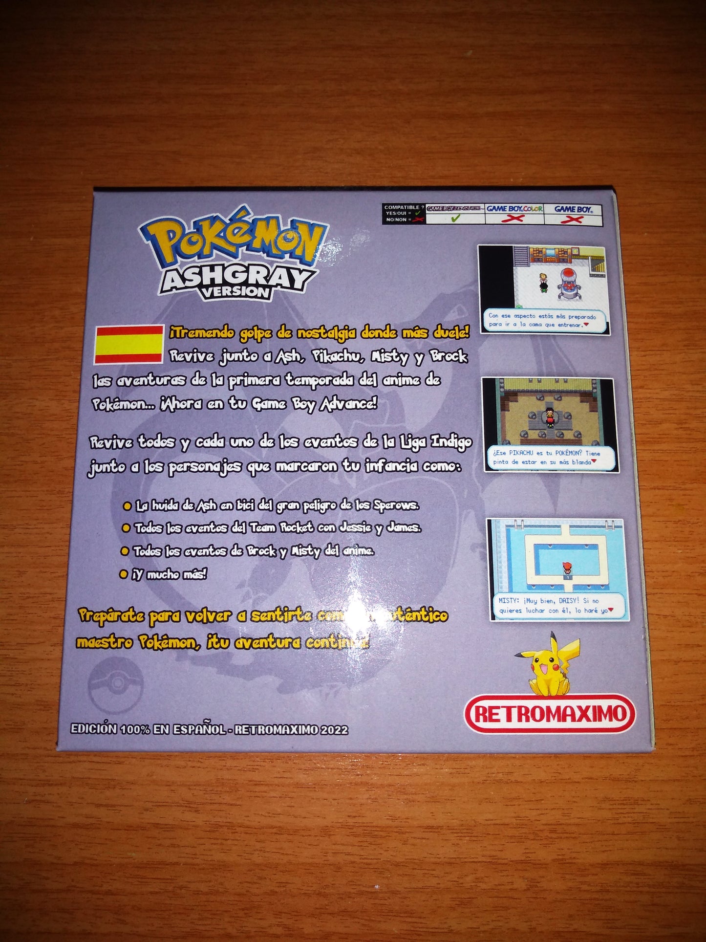 Pokémon Ash Gray Game Boy Advance Spanish