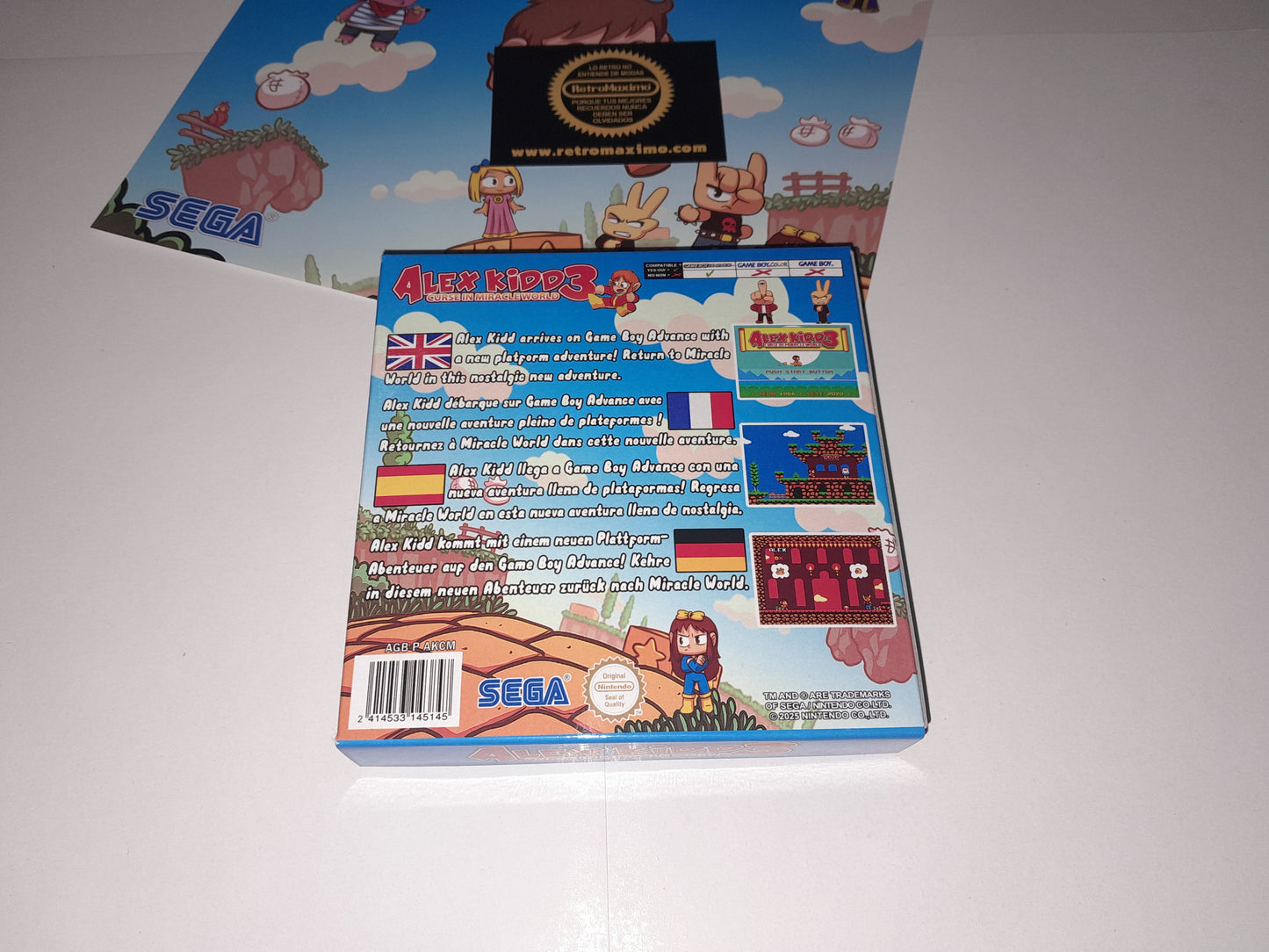 Alex Kidd 3 Curse in Miracle World Game Boy Advance - GBA - Nintendo DS