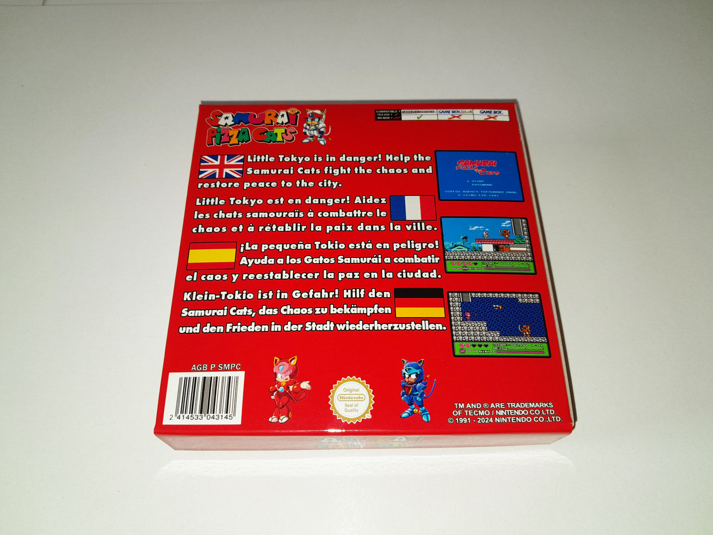 Samurai Pizza Cats Game Boy Advance - GBA - Nintendo DS - Kyatto Ninden Teyandee Famicom