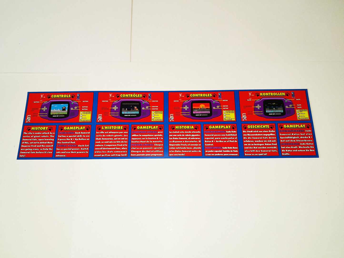 Samurai Pizza Cats Game Boy Advance - GBA - Nintendo DS - Kyatto Ninden Teyandee Famicom