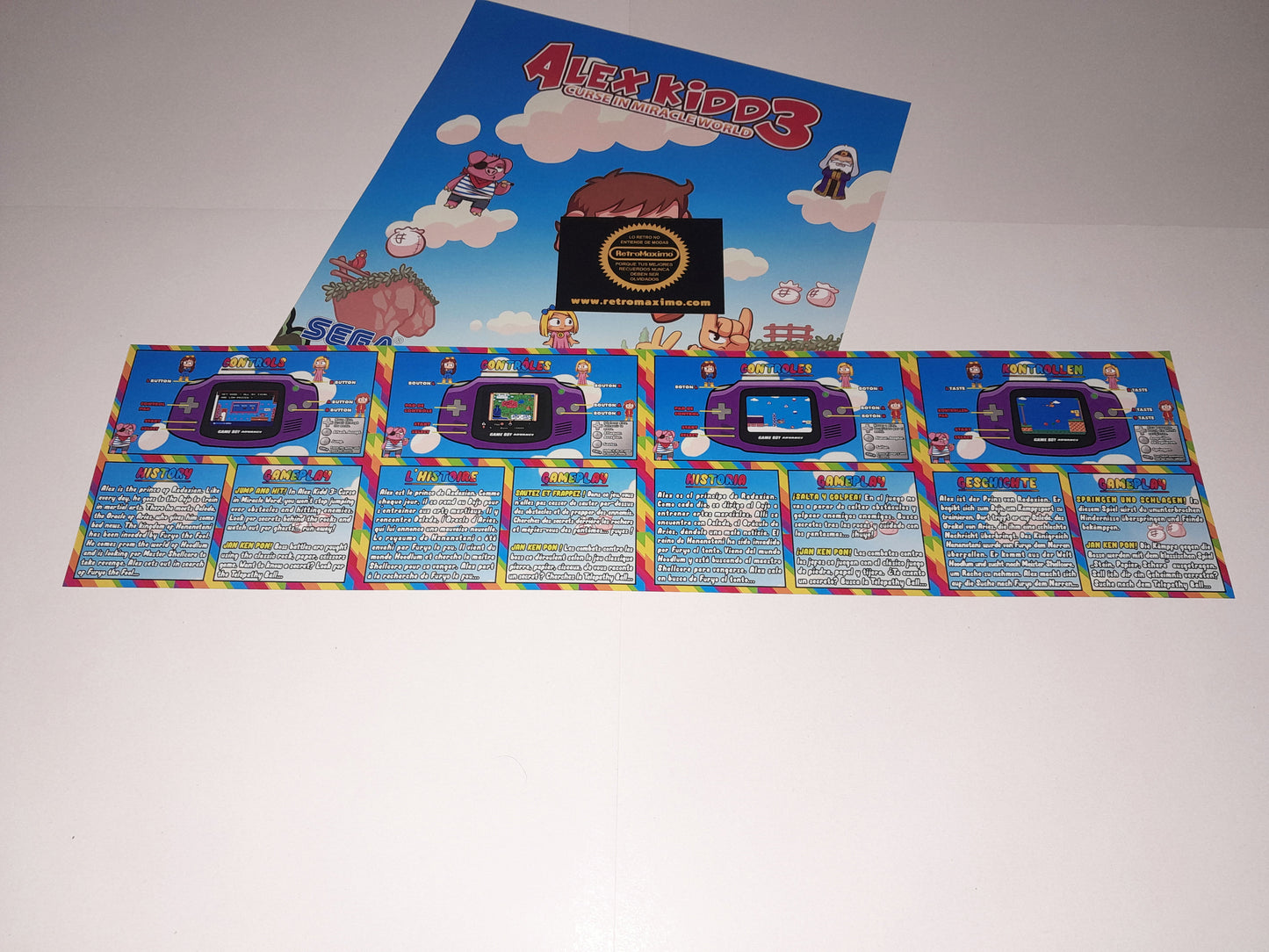 Alex Kidd 3 Curse in Miracle World Game Boy Advance - GBA - Nintendo DS