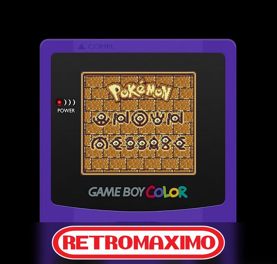 Pokémon Unown Message Nintendo GameBoy, Game Boy Color y Game Boy Advance